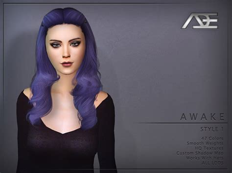 Ade Darma`s Awake Style 1 Hairstyle The Sims Resource Sims 4 Hairs