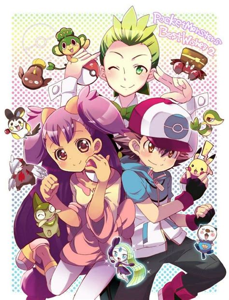 Best Wishes Ash Iris Cilan Pokémon Heroes Cute Pokemon Wallpaper