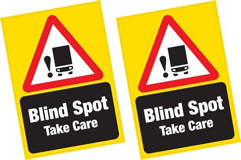2 X Blind Spot Take Care Vinyl Sticker Hgv Lorry Van Cyclists Safety