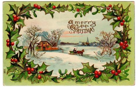 Vintage Christmas Postcards Antique Embossed Christmas Postcard 1900s