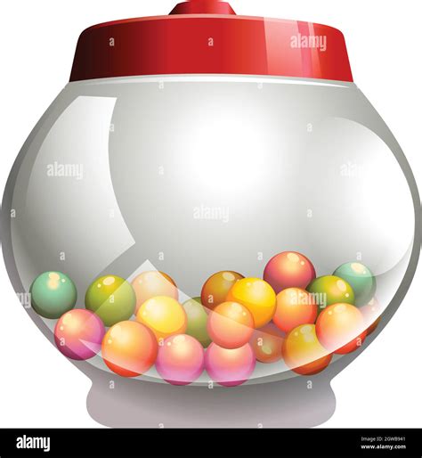 Bubble Gum In The Glass Jar Stock Vector Image And Art Alamy