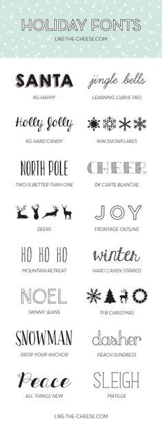 Merry Christmas Navidad Tipografía Fuentes Letras Holiday Fonts