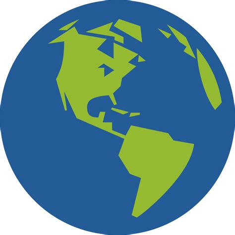 Globe Icon Facing America Openclipart