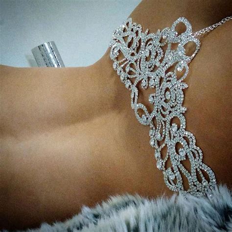 Sexy Body Kette Strass Thong Bikini Schmuck Für Frauen Hohl Etsy De