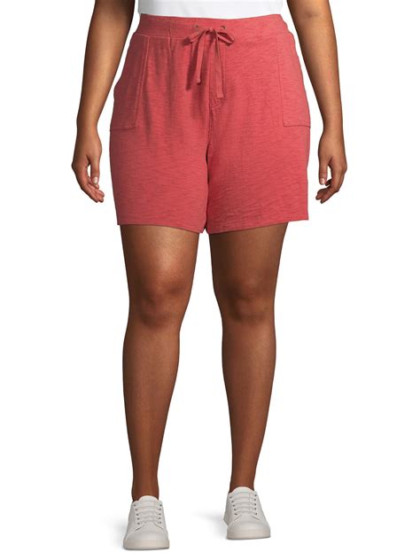 Terra And Sky Terra And Sky Womens Plus Size Athleisure Knit Shorts