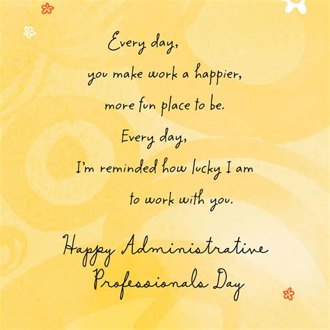 Lucky To Work With You Administrative Professionals Day Card Greeting