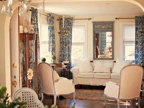 Blue And Cream French Style Living Room Hgtv