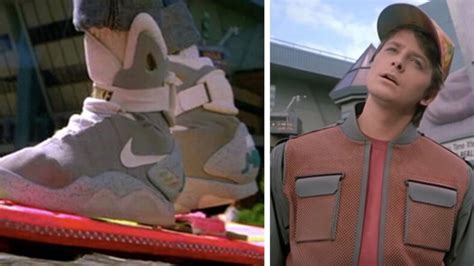 Marty Mcflys Self Lacing Nikes From Back To The Future Part Ii Just Sold For 100000 Maxim