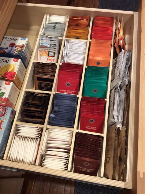See more ideas about tea bag, sewing projects, tea bag storage. Drawer organizer for our tea...homemade | Drawer organisers, Home decor, Decor