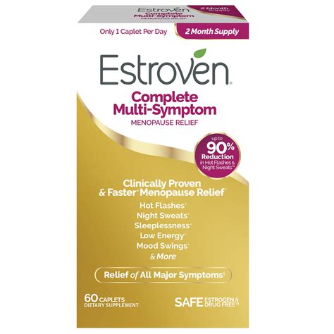 Estroven Complete Menopause Multi Symptom Relief Hormone Free 60 Ct