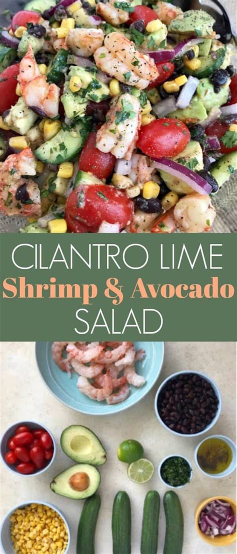 This cilantro shrimp and avocado salad is no different. Cilantro Lime Shrimp and Avocado Salad | Recipe (With ...