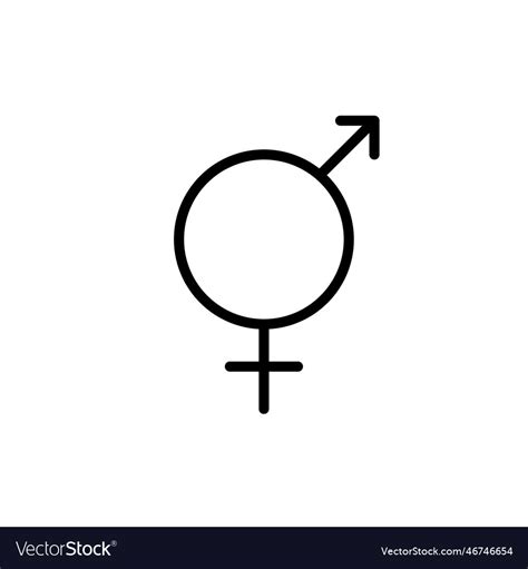 Intersex Person Symbol Visual Gender Royalty Free Vector