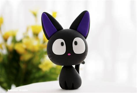 Jiji Black Cat Figurine Birthday Cake Topper Anime Etsy
