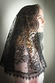 Evintage Veils~ Black Spanish Lace Mantilla Chapel Veil Mantilla Long D ...
