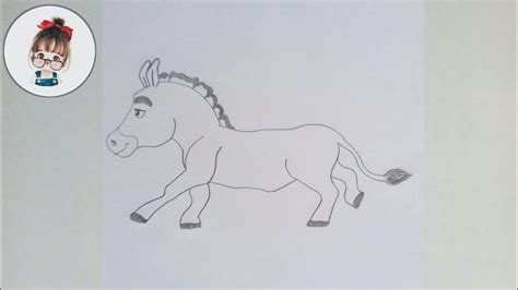 How To Draw Donkey Easy Step By Step Easy Donkey Sketch Youtube
