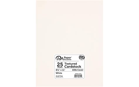 Pa Paper Accents Textured Cardstock 85 X 11 White 65lb Colored