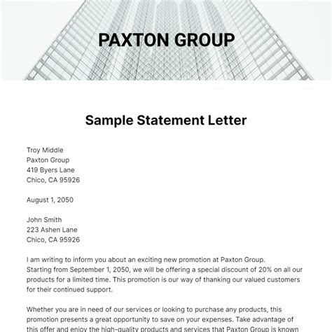 FREE Statement Letter Templates Examples Edit Online Download