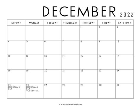 Printable 2022 Monthly Calendar With Us Holidays Free Printable 2022