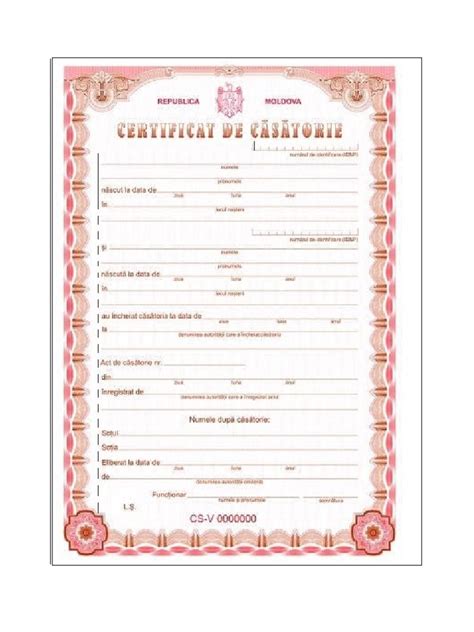 Certificat De Casatorie Pdf