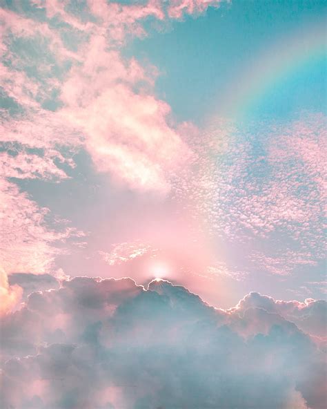 1920x1080px 1080p Free Download Clouds Porous Rainbow Sky Shine