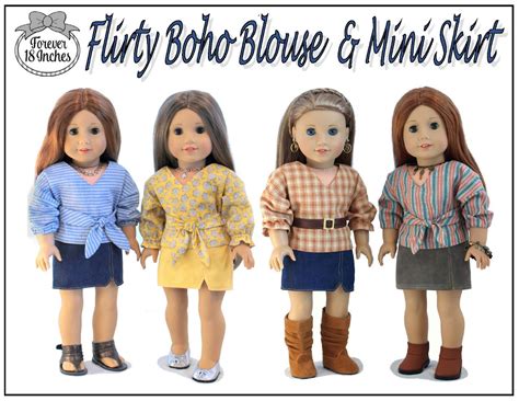 forever 18 inches flirty mini skirt doll clothes pattern 18 inch american girl dolls
