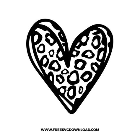 Cheetah heart free SVG & PNG - Free SVG Download