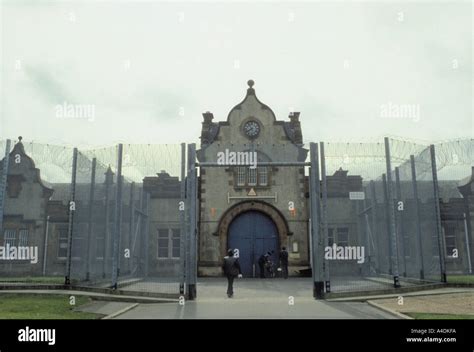 The Entrance Gates To Hm Saughton Prison Edinburgh Scotland Uk Stock