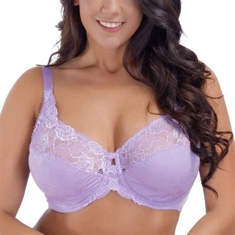 Womens Fashion Full Coverage Jacquard Non Padded Lace Sheer Underwire Bra Plus Size Included