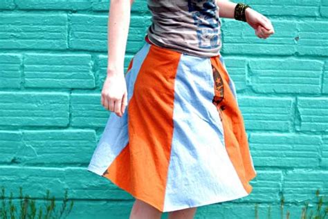 How To Make A Two Color A Line Tee Skirt Shirt Skirt Skirt Tutorial