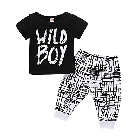 Toddler Newborn Infant Baby Boys Short Sleeve Wild Boy T Shirt Tops