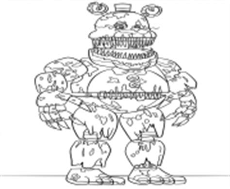 Print nightmare fredbear scary fnaf coloring pages