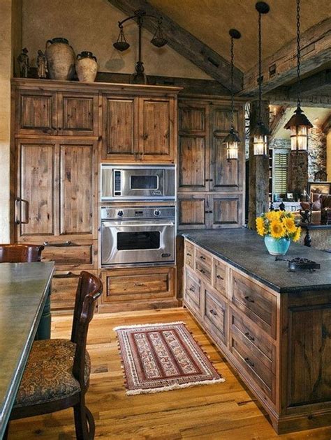 27 Wonderful Rustic Kitchen Cabinets Ideas Rustic Kitchen Cabinets