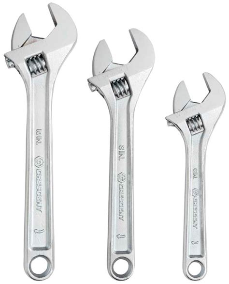 Crescent Ac3pc Adjustable Wrench Set Silver — Life And Home