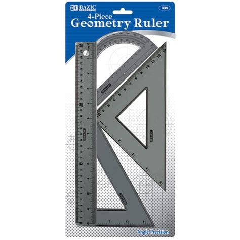 Bazic 335 24 Geometry Ruler Combination Sets Pack Of 24