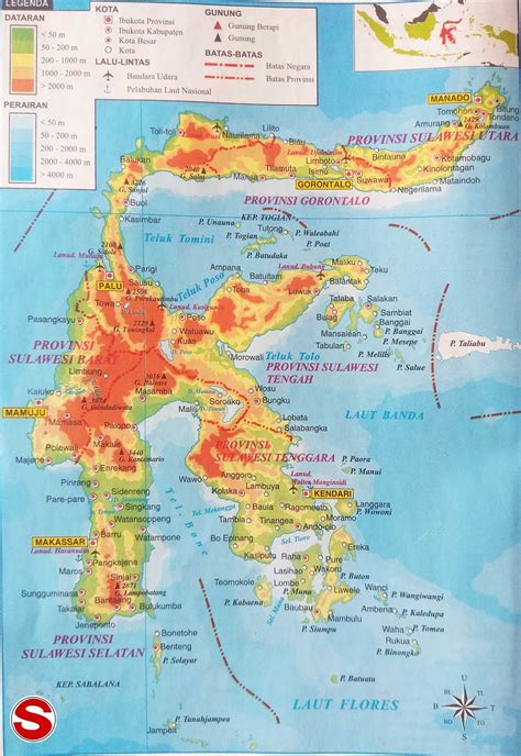 Peta Pulau Sulawesi