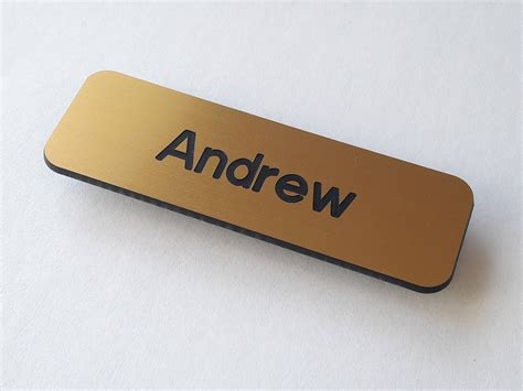 Engraved Magnetic Name Badge 1 X 3 Personalized Etsy
