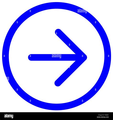 Blue Arrow Pointing Right Direction Symbol Blue Directional Arrow Sign
