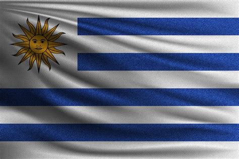 La Bandera Nacional De Uruguay Vector Premium