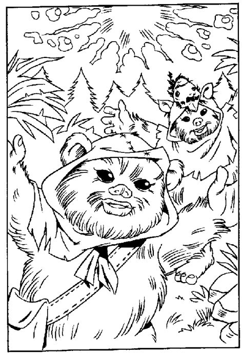 Ewok Coloring Pages