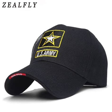 Us Army Cap Caps For Men Brand Black Male Baseball Hat Embroidered Star