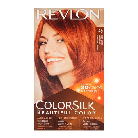 Revlon colorsilk 45 bright auburn. Buy Revlon Colorsilk Bright Auburn Hair Color 45 Online at ...