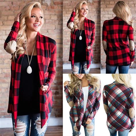 Fashion Outfit Women S Casual Soft Plaid Check Detachable Hood Flannel Shirt Top Tmblr