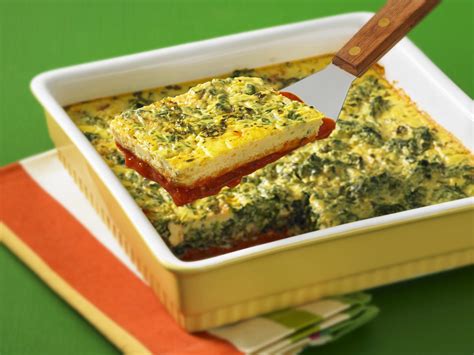 Layer with egg mixture and mozzarella cheese. Florentine Baked Egg Casserole