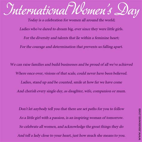 International Womens Day Poem By Ms Moem Happy Womens Day Quotes