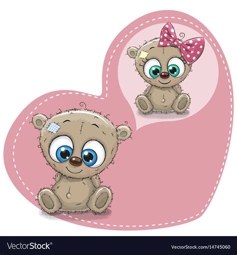 Cute Cartoon Dreaming Teddy Bear Royalty Free Vector Image