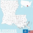 Map of Louisiana - Guide of the World