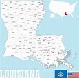 Map of Louisiana - Guide of the World