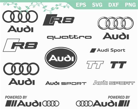14 Audi Svg Dxf Eps Png Logo Audi Vector Logo Tt R8 Quattro Cricut