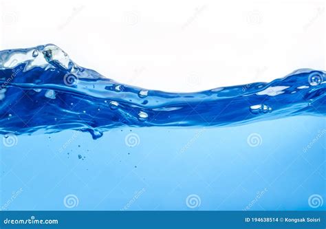 Blue Water Wave Isolated On White Background Stock Photo Image Of