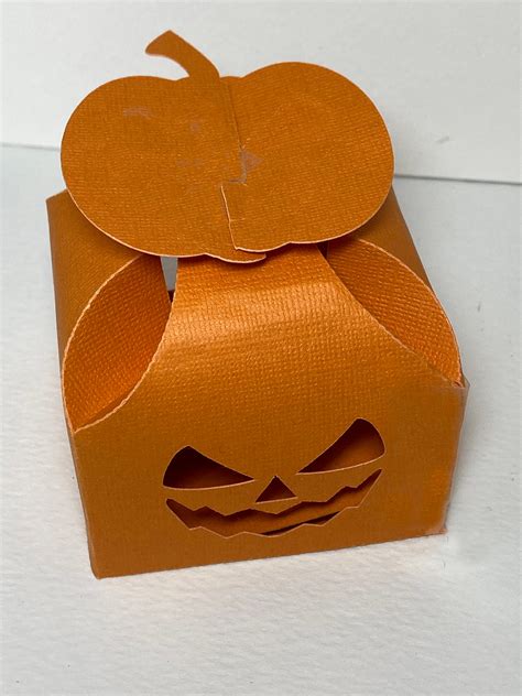 Halloween Pumpkin Petal And Treat Box Svg Template For Etsy